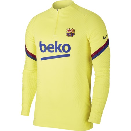 Sweat zippé FC Barcelone VaporKnit jaune 2019/20