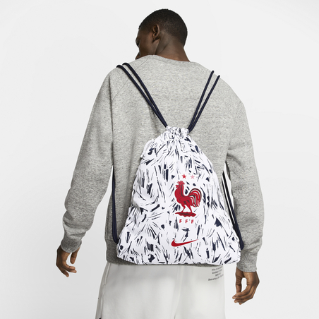 Sac Gym Equipe de France blanc bleu 2020