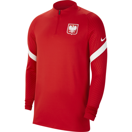 Sweat zippé Pologne rouge 2020