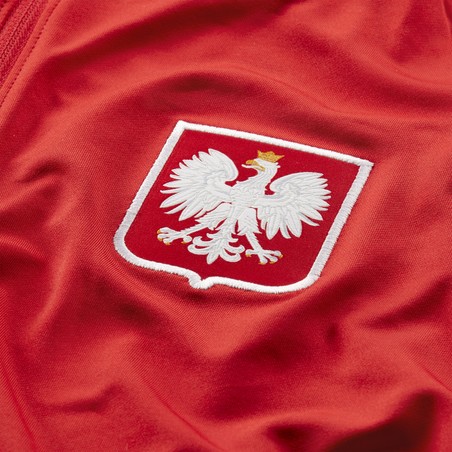 Sweat zippé Pologne rouge 2020