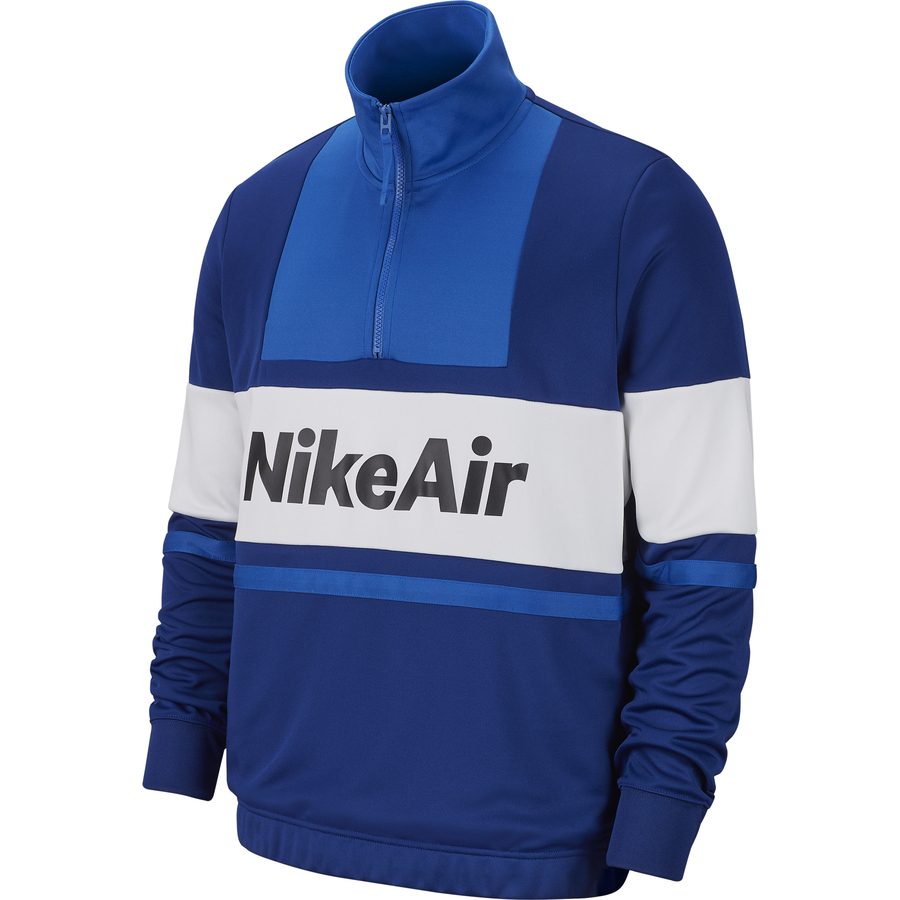 Sweat zippe Nike Air bleu blanc sur Foot