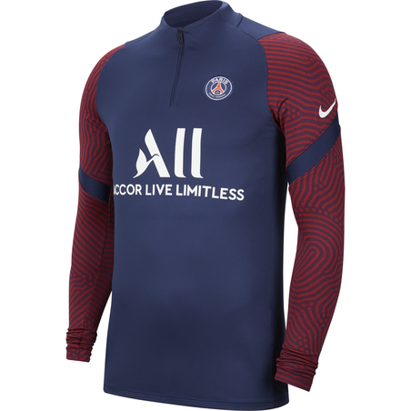 Sweat zippé PSG bleu rouge 2020/21