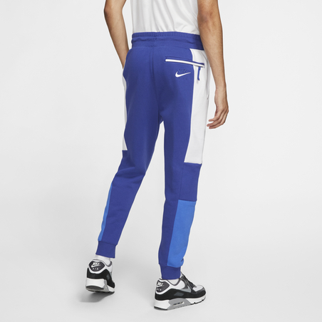 Pantalon survêtement Nike Air Fleece bleu blanc