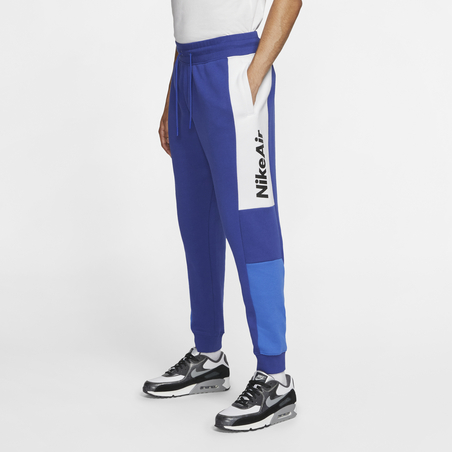 Pantalon survêtement Nike Air Fleece bleu blanc