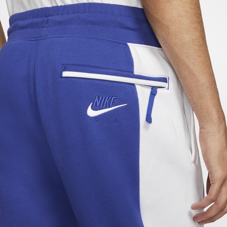 Pantalon survêtement Nike Air Fleece bleu blanc