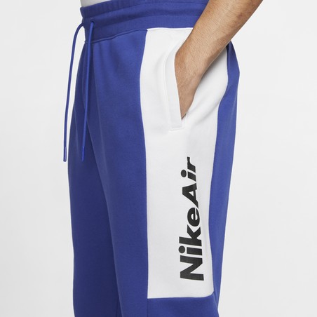 Pantalon survêtement Nike Air Fleece bleu blanc