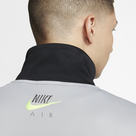 Sweat zippé Nike Air gris jaune