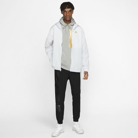 Veste survêtement Nike Air Woven blanc or