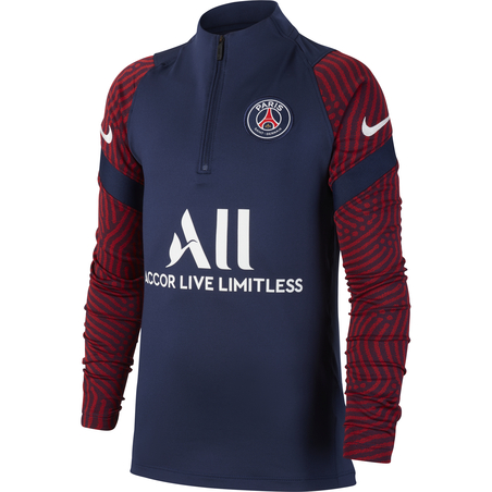 Sweat zippé junior PSG bleu rouge 2020/21