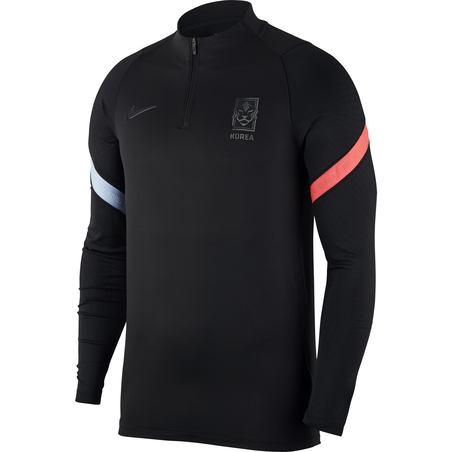 Sweat zippé Corée du Sud noir 2020