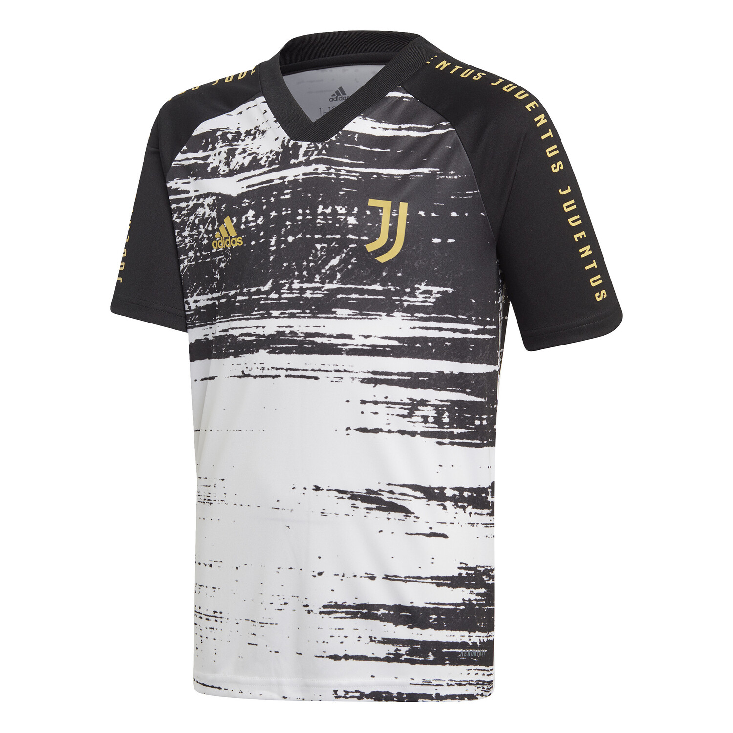 Maillot avant match junior Juventus noir blanc 2020/21 sur Foot.fr