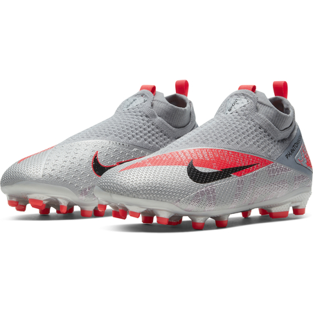 Nike Phantom Vision 2 junior Elite FG/MG gris rouge