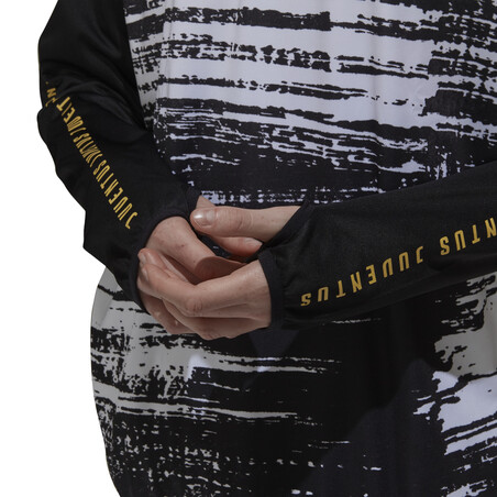 Sweat avant match Juventus noir blanc 2020/21