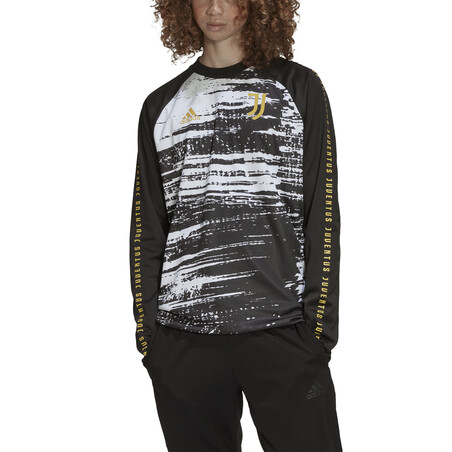 Sweat avant match Juventus noir blanc 2020/21