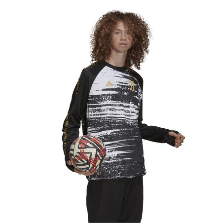Sweat avant match Juventus noir blanc 2020/21