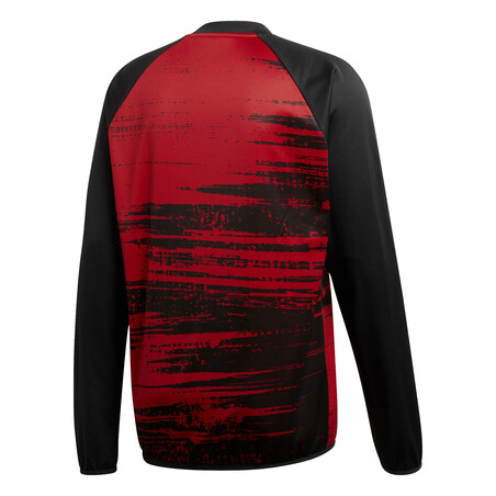 Sweat avant match Manchester United noir rouge 2020/21