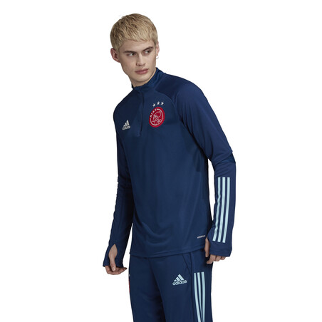 Sweat zippé Ajax Amsterdam bleu 2020/21