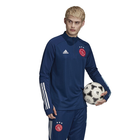 Sweat zippé Ajax Amsterdam bleu 2020/21
