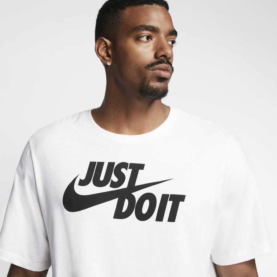 T shirt Nike Just Do IT blanc noir sur Foot