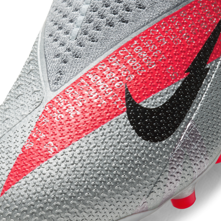 Nike Phantom Vision 2 junior Elite FG/MG gris rouge