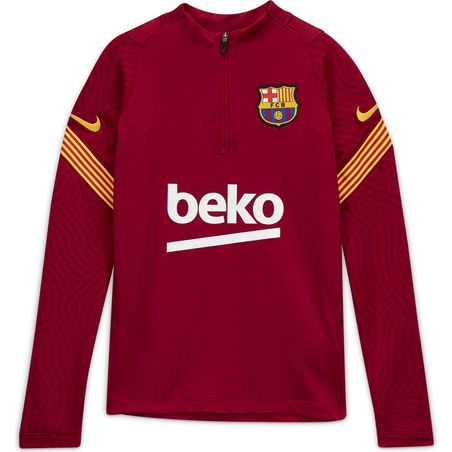 Sweat zippé junior FC Barcelone rouge 2020/21