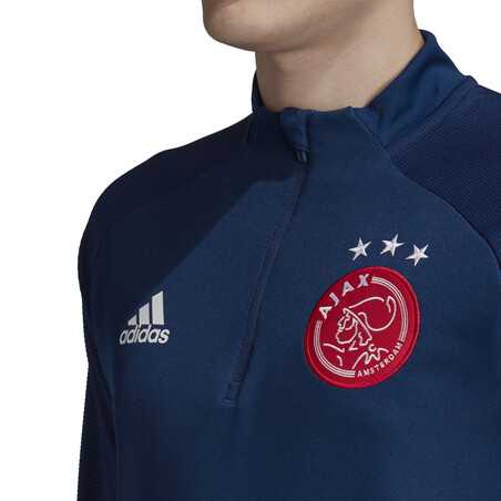 Sweat zippé Ajax Amsterdam bleu 2020/21