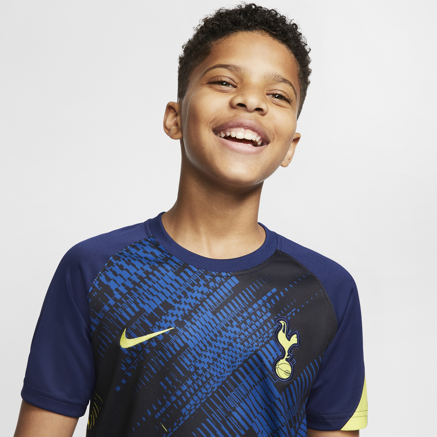 Maillot avant match junior Tottenham graphic bleu 2020/21 ...