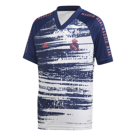 Maillot avant match junior Real Madrid bleu blanc 2020/21