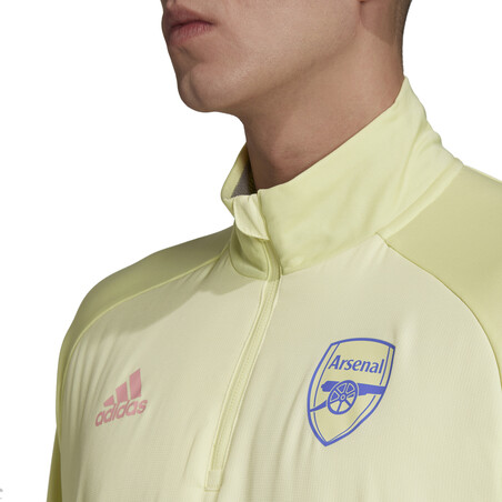 Sweat col montant Arsenal jaune 2020/21
