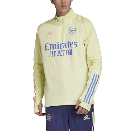 Sweat col montant Arsenal jaune 2020/21