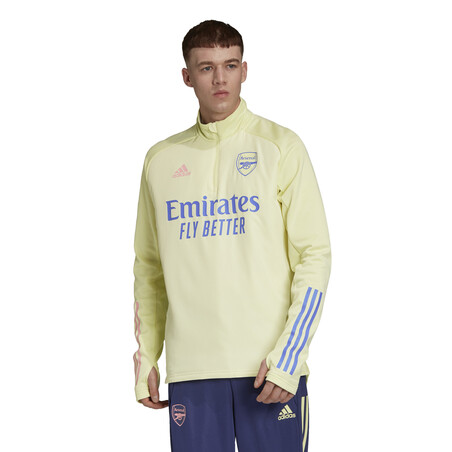 Sweat col montant Arsenal jaune 2020/21