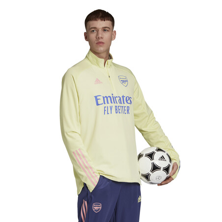 Sweat col montant Arsenal jaune 2020/21
