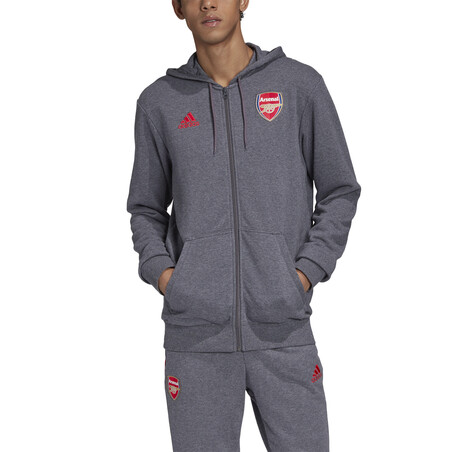 Veste survêtement Arsenal FZ HD gris rouge 2020/21