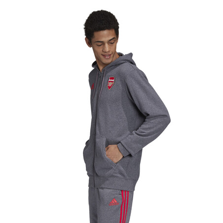 Veste survêtement Arsenal FZ HD gris rouge 2020/21
