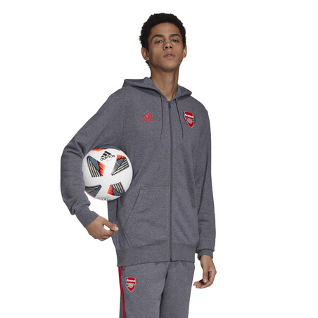 Veste survêtement Arsenal FZ HD gris rouge 2020/21
