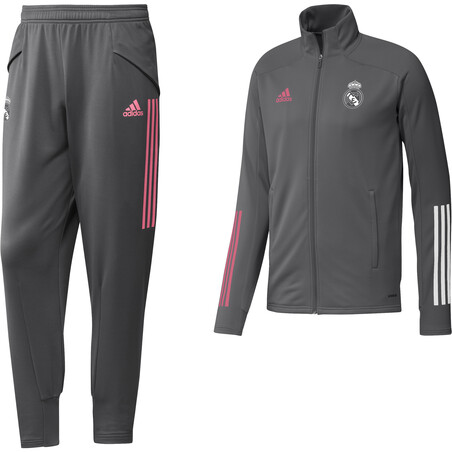 Ensemble survêtement Real Madrid gris rose 2020/21