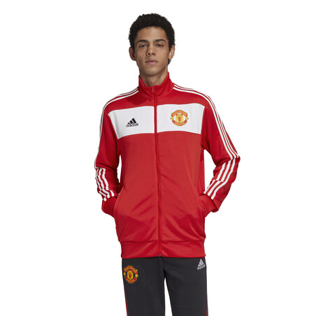 Veste survêtement Manchester United rouge blanc 2020/21