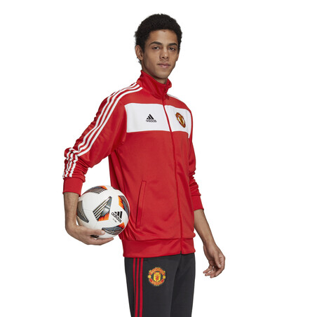 Veste survêtement Manchester United rouge blanc 2020/21