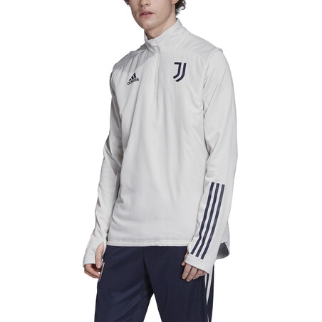 Sweat zippé col montant Juventus blanc 2020/21