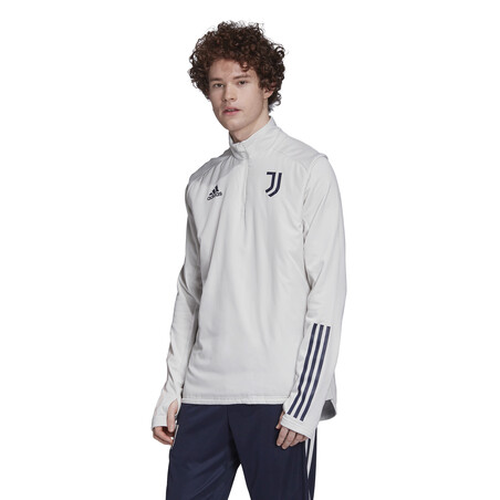 Sweat zippé col montant Juventus blanc 2020/21