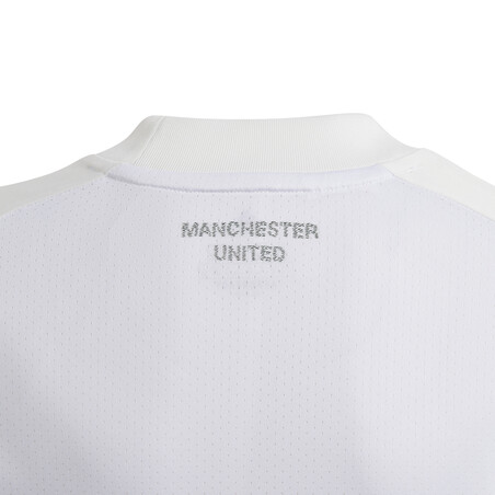 Maillot entraînement junior Manchester United blanc orange 2020/21