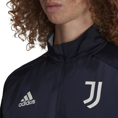 Sweat zippé col montant Juventus bleu foncé 2020/21