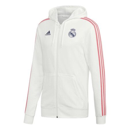 Veste survêtement Real Madrid FZ blanc rose 2020/21