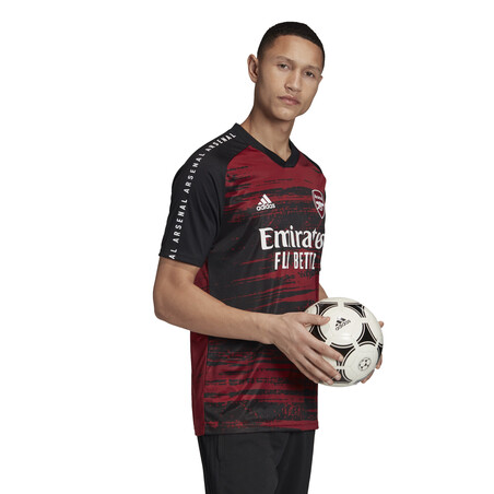 Maillot avant match Arsenal noir rouge 2020/21
