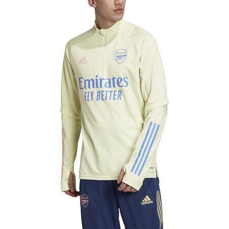 Sweat zippé Arsenal jaune 2020/21