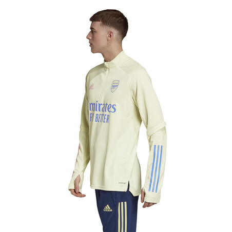 Sweat zippé Arsenal jaune 2020/21