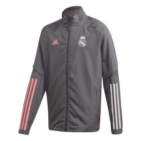 Veste survêtement junior Real Madrid gris rose 2020/21