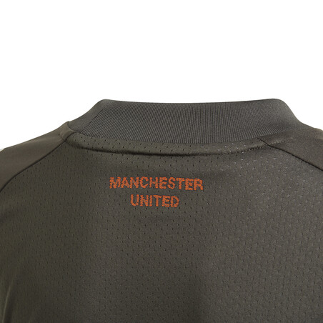 Maillot entraînement junior Manchester United vert orange 2020/21
