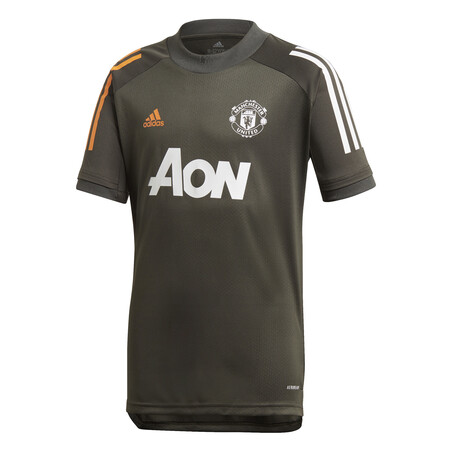 Maillot entraînement junior Manchester United vert orange 2020/21