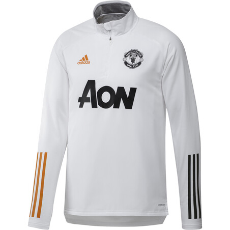 Sweat col montant Manchester United blanc 2020/21